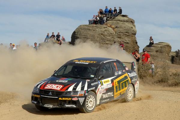 Dean Sumner, from Rotorua, the defending New Zealand Gold Star rally champion (Group N 4WD) in action during the 2010 Rally Otago